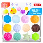 Jucarii, Copii si Bebe - Jucarii si jocuri - Jucarii bebelusi - Jucarii interactive bebelusi - Mingiute senzoriale, pentru bebelusi, 12 buc/set - Infinity.ro