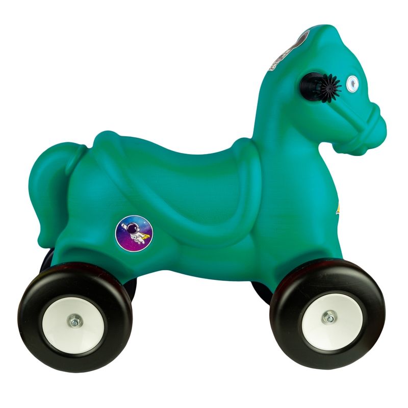 Jucarii, Copii si Bebe - Jucarii si jocuri - Jucarii de exterior - Masinute si vehicule pentru copii - Calut cu roti, turcoaz - ROBENTOYS - Infinity.ro