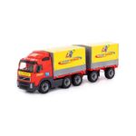 Jucarii, Copii si Bebe - Jucarii si jocuri - Vehicule si jucarii cu telecomanda - Masinute - Camion cu remorca + prelata - Volvo PowerTruck, 77 x 19 x 25 cm, Wad - Infinity.ro