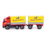 Jucarii, Copii si Bebe - Jucarii si jocuri - Vehicule si jucarii cu telecomanda - Masinute - Camion cu remorca + prelata - Volvo PowerTruck, 77 x 19 x 25 cm, Wad - Infinity.ro