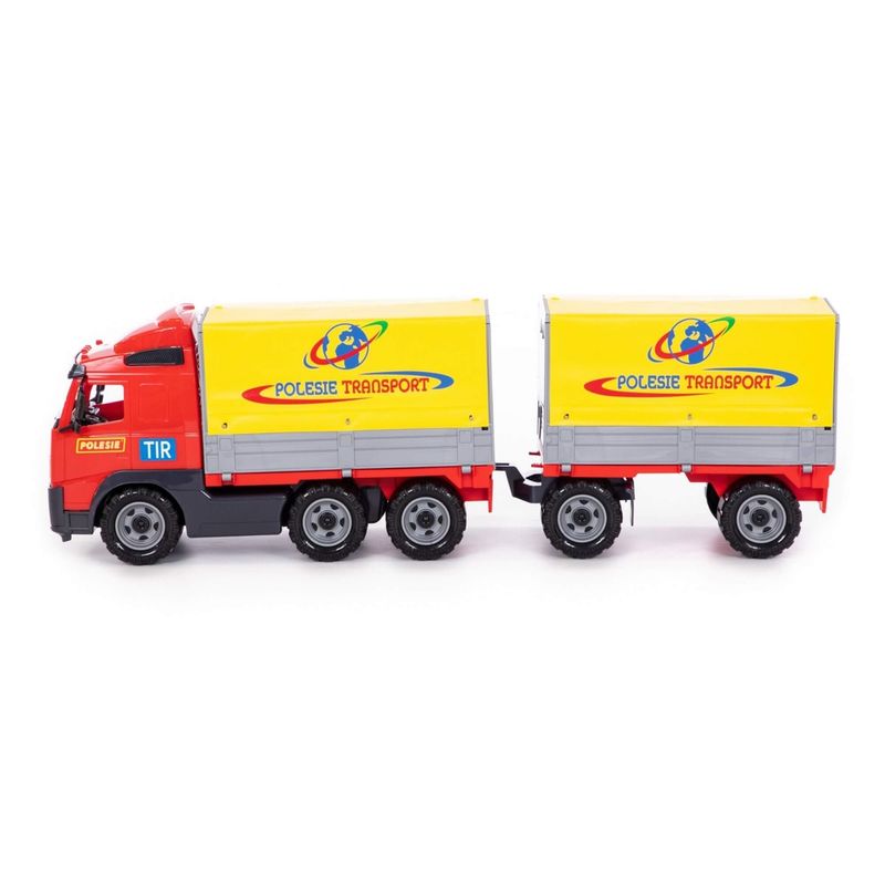 Jucarii, Copii si Bebe - Jucarii si jocuri - Vehicule si jucarii cu telecomanda - Masinute - Camion cu remorca + prelata - Volvo PowerTruck, 77 x 19 x 25 cm, Wad - Infinity.ro