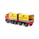 Jucarii, Copii si Bebe - Jucarii si jocuri - Vehicule si jucarii cu telecomanda - Masinute - Camion cu remorca + prelata - Volvo PowerTruck, 77 x 19 x 25 cm, Wad - Infinity.ro