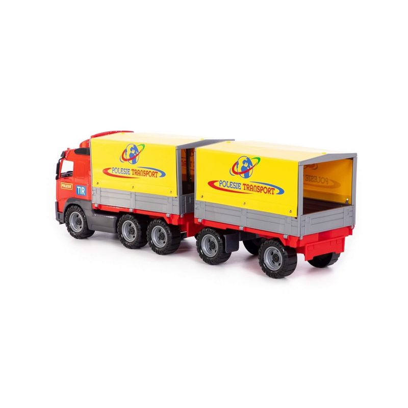 Jucarii, Copii si Bebe - Jucarii si jocuri - Vehicule si jucarii cu telecomanda - Masinute - Camion cu remorca + prelata - Volvo PowerTruck, 77 x 19 x 25 cm, Wad - Infinity.ro