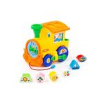 Jucarii, Copii si Bebe - Jucarii si jocuri - Vehicule si jucarii cu telecomanda - Trenulete de jucarie - Locomotiva educativa+forme, 22 x 14 x 18 cm, Cavallino - Infinity.ro