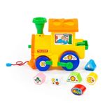 Jucarii, Copii si Bebe - Jucarii si jocuri - Vehicule si jucarii cu telecomanda - Trenulete de jucarie - Locomotiva educativa+forme, 22 x 14 x 18 cm, Cavallino - Infinity.ro