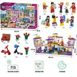 Jucarii, Copii si Bebe - Jucarii si jocuri - Seturi de constructie si cuburi - Seturi de constructie - Blocki my girls, Centrul comercial, 713 piese - Infinity.ro