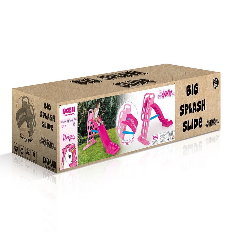 Jucarii, Copii si Bebe - Jucarii si jocuri - Jucarii de exterior - Tobogane copii - Tobogan apa, roz - Unicorn, 114 x 189 x 85cm - Dolu - Infinity.ro