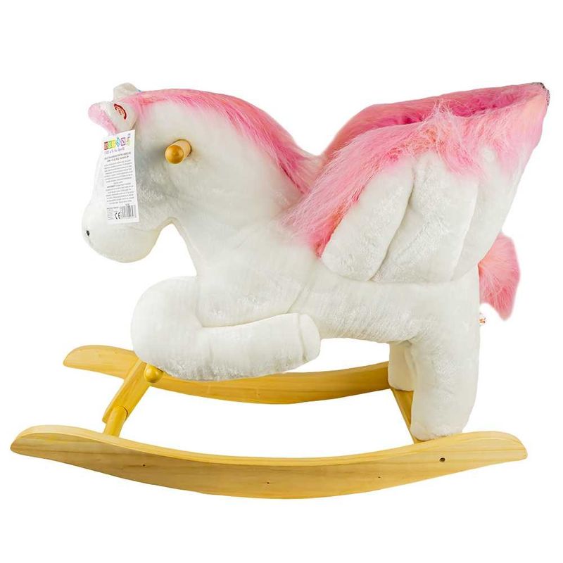 Jucarii, Copii si Bebe - Jucarii si jocuri - Jucarii de exterior - Balansoare copii - Balansoar pentru bebelusi, Calut, lemn + plus, roz, 60 x 34 x 45 cm - Infinity.ro