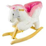Jucarii, Copii si Bebe - Jucarii si jocuri - Jucarii de exterior - Balansoare copii - Balansoar pentru bebelusi, Calut, lemn + plus, roz, 60 x 34 x 45 cm - Infinity.ro