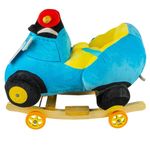 Jucarii, Copii si Bebe - Jucarii si jocuri - Jucarii de exterior - Balansoare copii - Balansoar pentru bebelusi, Masina politie, lemn + plus, cu rotile, 60 x 34 x 46 cm - Infinity.ro