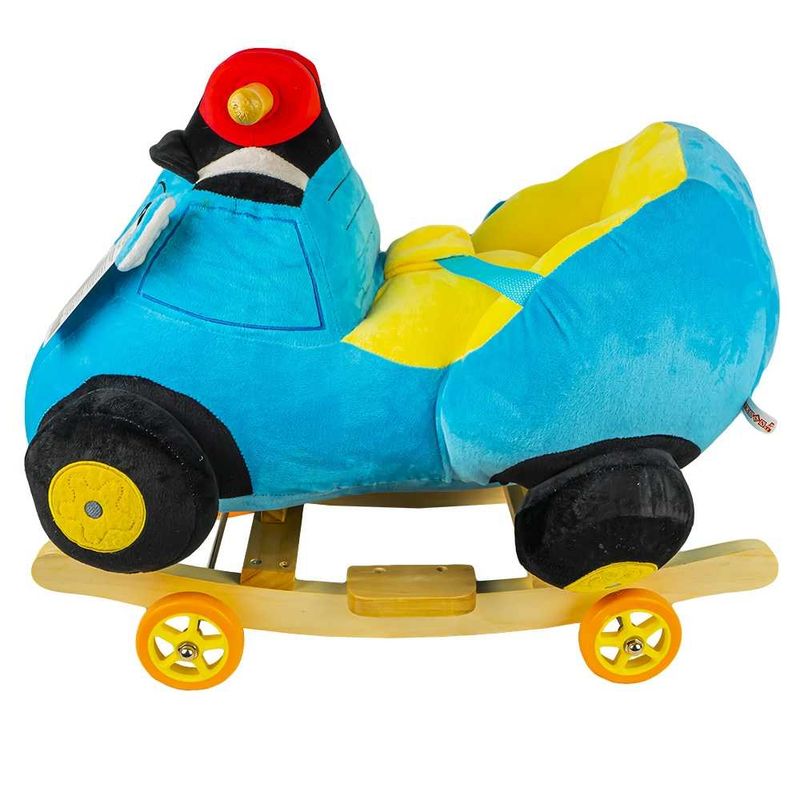 Jucarii, Copii si Bebe - Jucarii si jocuri - Jucarii de exterior - Balansoare copii - Balansoar pentru bebelusi, Masina politie, lemn + plus, cu rotile, 60 x 34 x 46 cm - Infinity.ro
