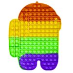 Jucarii, Copii si Bebe - Jucarii si jocuri - Jucarii & jocuri educative - Jucarii interactive - Jucarie senzoriala, antistres, curcubeu, XXL, 23 x 30.5 x 1.5 cm - Infinity.ro