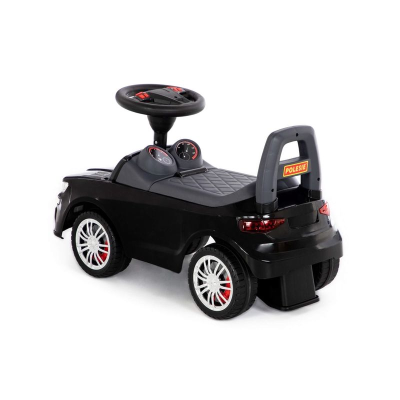 Jucarii, Copii si Bebe - Jucarii si jocuri - Jucarii de exterior - Masinute si vehicule pentru copii - Masinuta - Supercar, neagra, fara pedale, 66 x 28.5 x 30 cm, Polesie - Infinity.ro