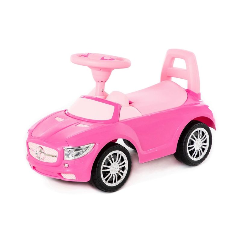 Jucarii, Copii si Bebe - Jucarii si jocuri - Jucarii de exterior - Masinute si vehicule pentru copii - Masinuta - Supercar, roz, fara pedale, 66 x 28.5 x 30 cm, Polesie - Infinity.ro