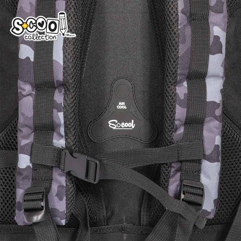 Carti si Birotica - Rechizite - Rucsacuri si genti scolare - Ghiozdan anatomic AIR FORCE, 38 x 39 x 19.5 cm - S-COOL - Infinity.ro