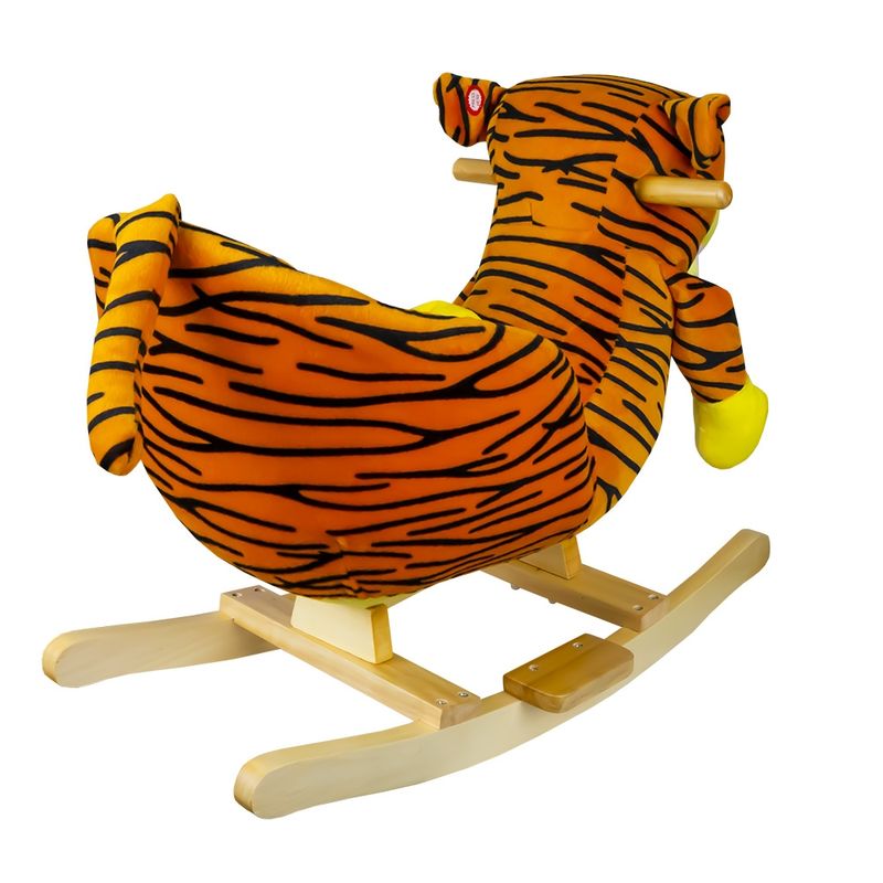 Jucarii, Copii si Bebe - Jucarii si jocuri - Jucarii de exterior - Balansoare copii - Balansoar pentru bebelusi, Tigru, lemn + plus, 60 x 34 x 45 cm - Infinity.ro