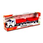 Jucarii, Copii si Bebe - Jucarii si jocuri - Vehicule si jucarii cu telecomanda - Masinute - Camion + remorca cu lumina si sunet, 50.6 x 98 x 13 cm, Polesie - Infinity.ro