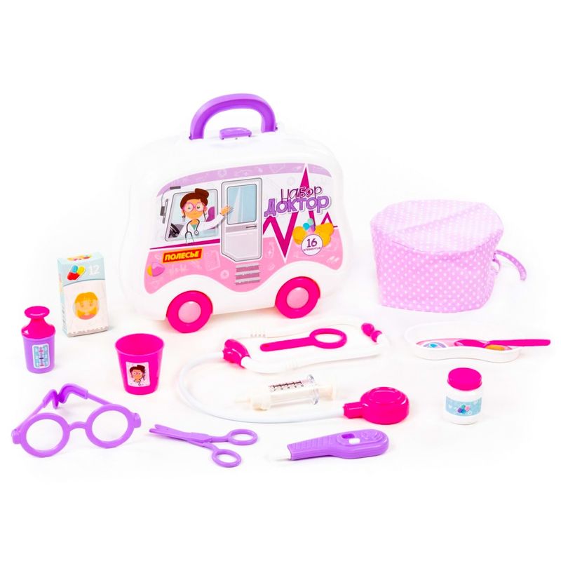 Jucarii, Copii si Bebe - Jucarii si jocuri - Jucarii de rol - Set joaca doctor - Set doctor in gentuta, 26.6 x 9.8 x 21.7 cm, Polesie - Infinity.ro
