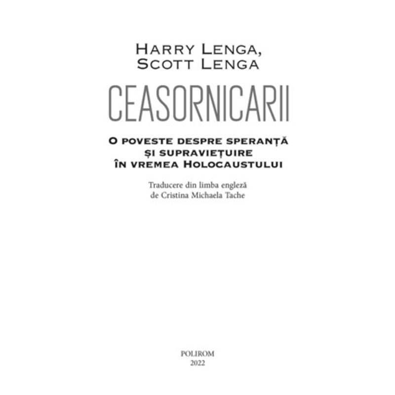 Carti si Birotica - Carti - Beletristica - Ceasornicarii - Harry LengaScott Lenga - Infinity.ro