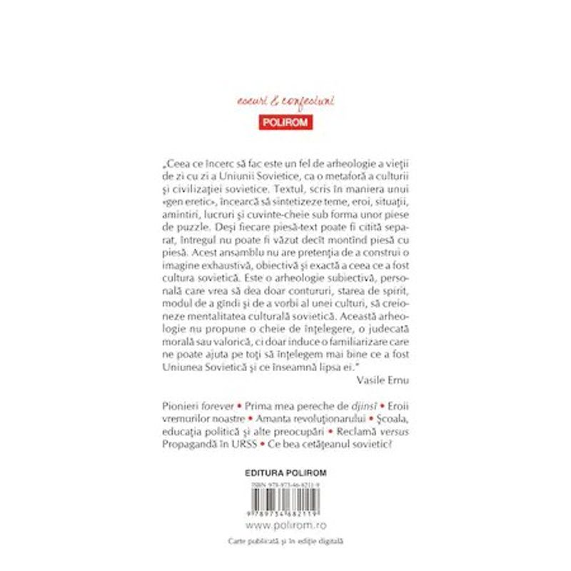 Carti si Birotica - Carti - Beletristica - Nascut in URSS editia a V-a, Vasile Ernu - Infinity.ro