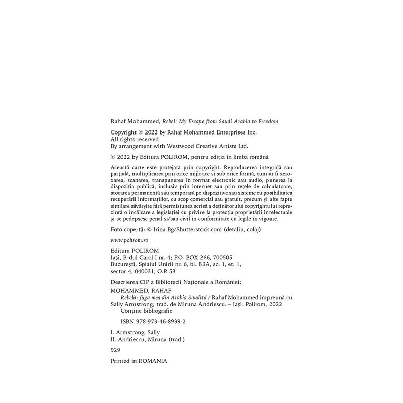 Carti si Birotica - Carti - Beletristica - Rebela, Rahaf Mohammed - Infinity.ro