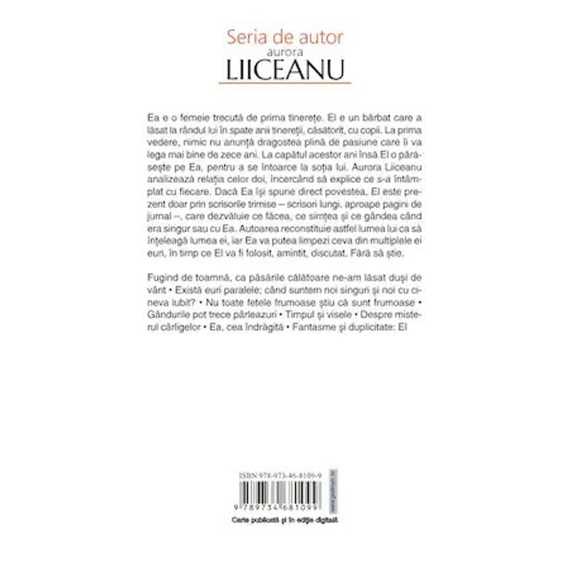 Carti si Birotica - Carti - Beletristica - Ea si El. Biografia unei relatii (editia 2020), Aurora Liiceanu - Infinity.ro