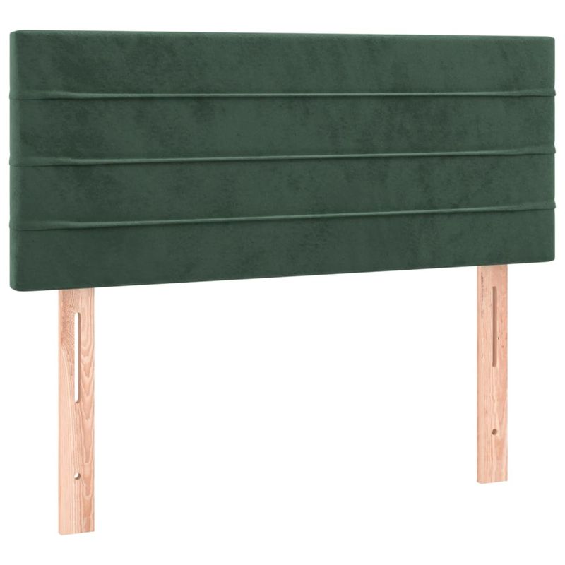 Casa si Gradina - Mobilier - Paturi si accesorii - Paturi - Pat continental cu saltea, verde inchis, 80x200 cm, catifea - Infinity.ro