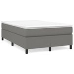 Casa si Gradina - Mobilier - Paturi si accesorii - Paturi - Cadru de pat box spring, gri inchis, 120x200 cm, material textil, înălțime 35 cm - Infinity.ro