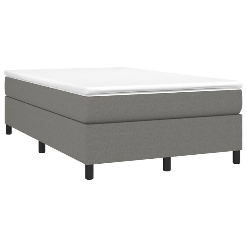 Casa si Gradina - Mobilier - Paturi si accesorii - Paturi - Cadru de pat box spring, gri inchis, 120x200 cm, material textil, înălțime 35 cm - Infinity.ro