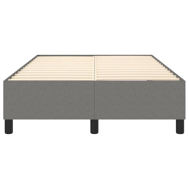 Casa si Gradina - Mobilier - Paturi si accesorii - Paturi - Cadru de pat box spring, gri inchis, 120x200 cm, material textil, înălțime 35 cm - Infinity.ro