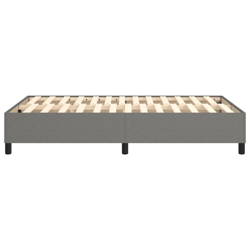 Casa si Gradina - Mobilier - Paturi si accesorii - Paturi - Cadru de pat box spring, gri inchis, 120x200 cm, material textil, înălțime 35 cm - Infinity.ro