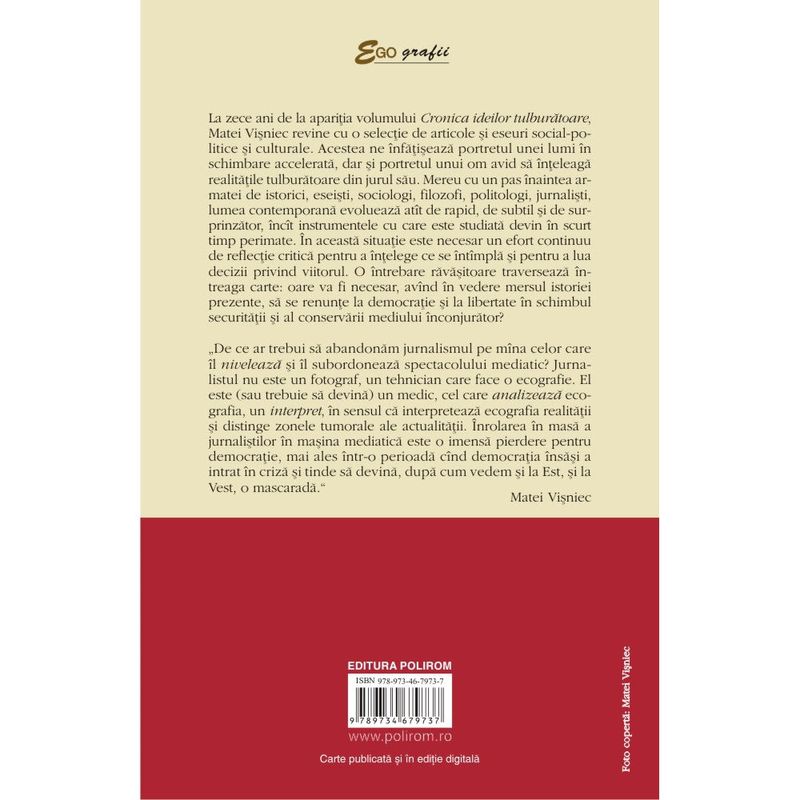 Carti si Birotica - Carti - Beletristica - Cronica realitatilor tulburatoare, Matei Visniec - Infinity.ro