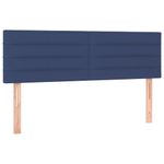 Casa si Gradina - Mobilier - Paturi si accesorii - Paturi - Pat cu arcuri, saltea si LED, albastru, 140x190 cm, textil - Infinity.ro