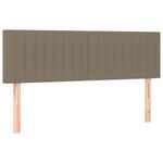 Casa si Gradina - Mobilier - Paturi si accesorii - Paturi - Pat cu arcuri, saltea si LED, gri taupe, 140x190 cm, textil - Infinity.ro