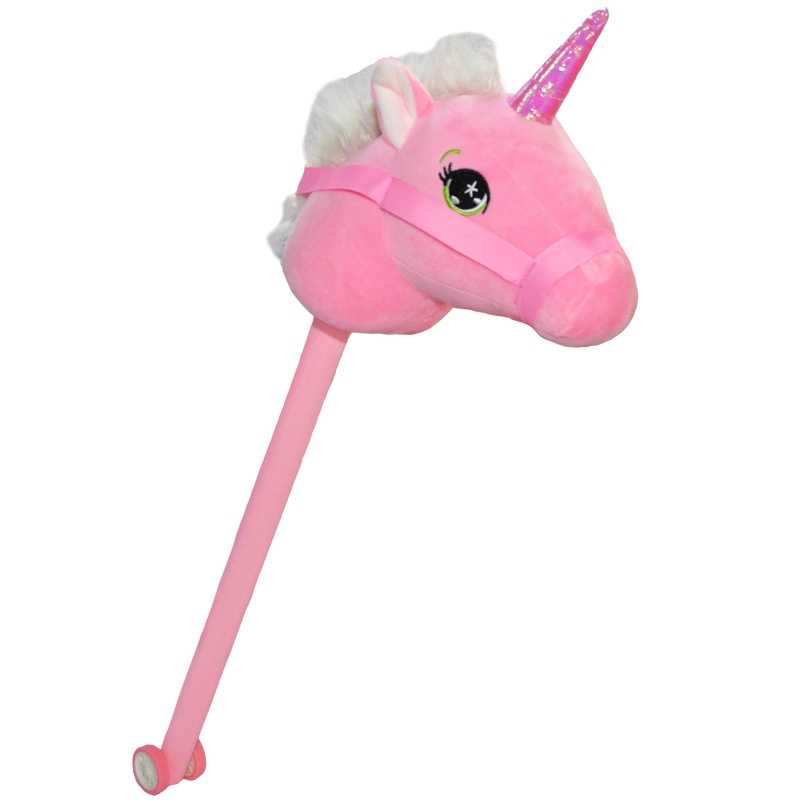 Jucarii, Copii si Bebe - Jucarii si jocuri - Jucarii & jocuri educative - Jucarii interactive - Calut de calarit, cu bat + rotile, cu sunet, 73 cm - Infinity.ro