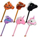 Jucarii, Copii si Bebe - Jucarii si jocuri - Jucarii & jocuri educative - Jucarii interactive - Calut de calarit, cu bat + rotile, cu sunet, 73 cm - Infinity.ro