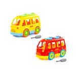 Jucarii, Copii si Bebe - Jucarii si jocuri - Vehicule si jucarii cu telecomanda - Masinute - Autobuz demontabil, 26.5X14.5X15.5 cm, Polesie - Infinity.ro