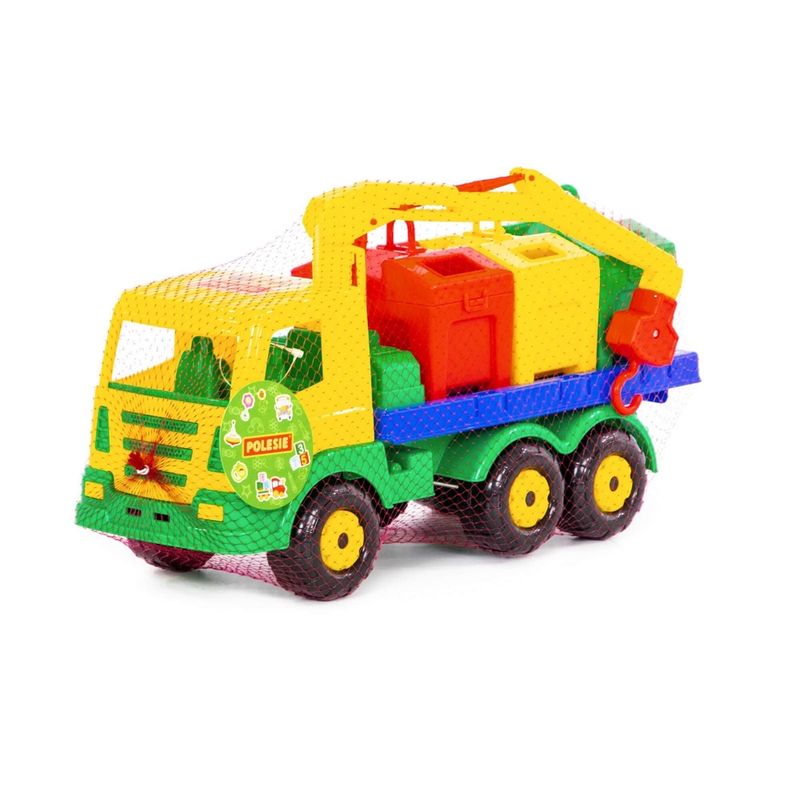 Jucarii, Copii si Bebe - Jucarii si jocuri - Vehicule si jucarii cu telecomanda - Masinute - Masina salubrizare + containere - SuperTruck, 42 x 16 x 25cm, Wader - Infinity.ro