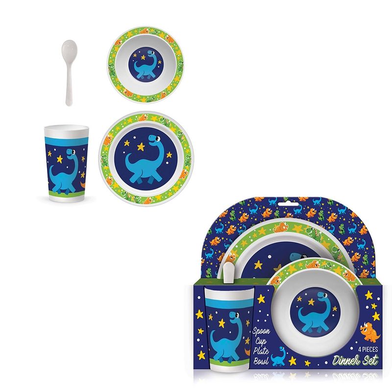 Jucarii, Copii si Bebe - Jucarii si jocuri - Jucarii de rol - Bucatarii copii - Set vesela + tacamuri, Dino - S-COOL - Infinity.ro