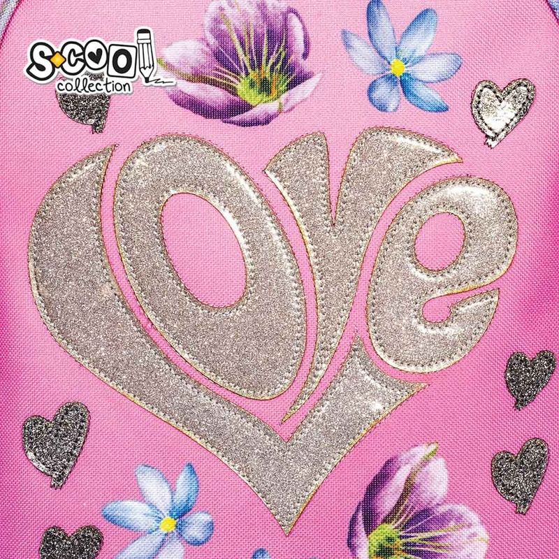 Carti si Birotica - Rechizite - Rucsacuri si genti scolare - Ghiozdan ergonomic LOVE, 40.5 x 29 x 13.5 cm - S-COOL - Infinity.ro