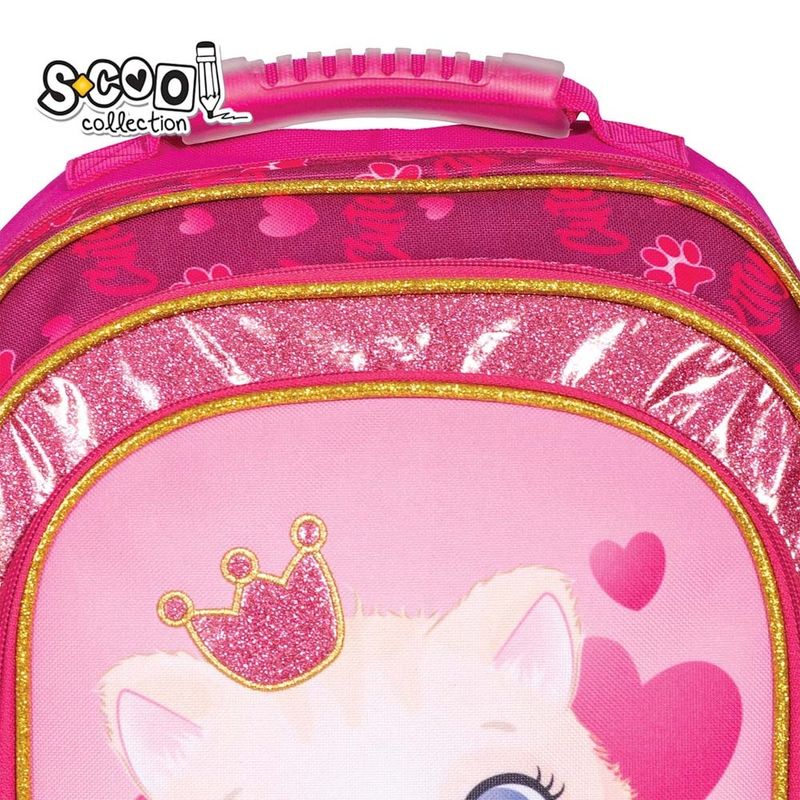 Carti si Birotica - Rechizite - Rucsacuri si genti scolare - Ghiozdan ergonomic CUTE KITTY, 40.5 x 29 x 13.5 cm - S-COOL - Infinity.ro