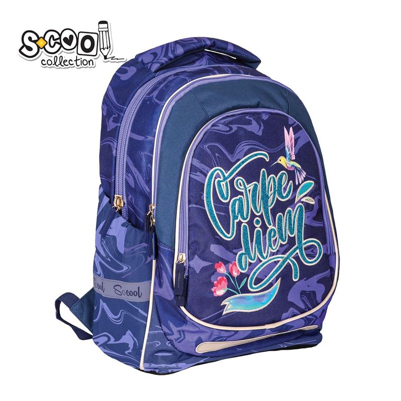 Carti si Birotica - Rechizite - Rucsacuri si genti scolare - Ghiozdan anatomic LIGHT CARPE DIEM, 41 x 28 x 21 cm S-COOL - Infinity.ro