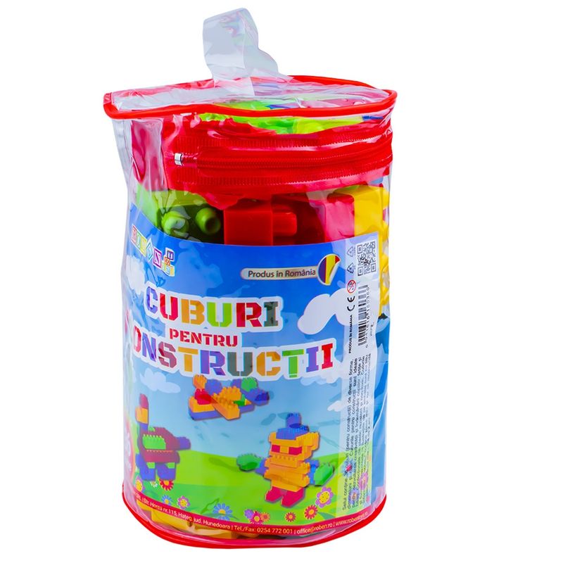 Jucarii, Copii si Bebe - Jucarii si jocuri - Seturi de constructie si cuburi - Cuburi si caramizi - Cuburi 130 piese - ROBENTOYS - Infinity.ro