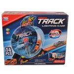 Jucarii, Copii si Bebe - Jucarii si jocuri - Vehicule si jucarii cu telecomanda - Masinute - Pista cu masina, 14 piese - Infinity.ro