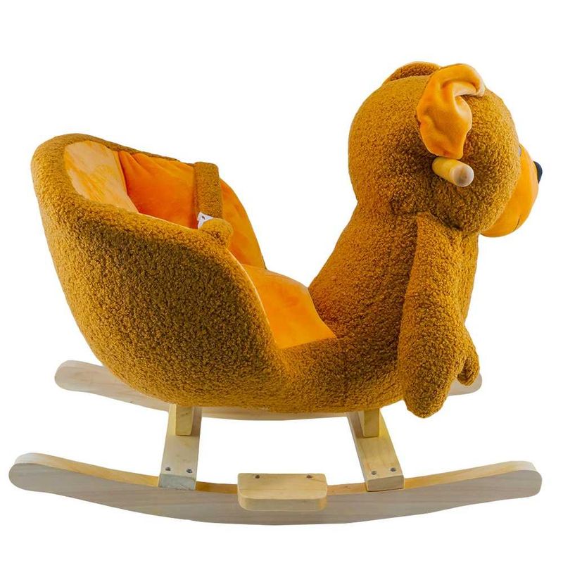 Jucarii, Copii si Bebe - Jucarii si jocuri - Jucarii de exterior - Balansoare copii - Balansoar pentru bebelusi, Ursulet, lemn + plus, maro, 60 x 34 x 45 cm - Infinity.ro