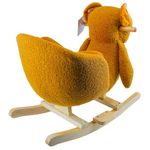 Jucarii, Copii si Bebe - Jucarii si jocuri - Jucarii de exterior - Balansoare copii - Balansoar pentru bebelusi, Ursulet, lemn + plus, maro, 60 x 34 x 45 cm - Infinity.ro