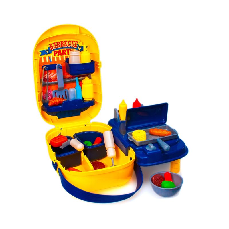 Jucarii, Copii si Bebe - Jucarii si jocuri - Jucarii de rol - Bucatarii copii - Play set barbeque, in gentuta - Infinity.ro