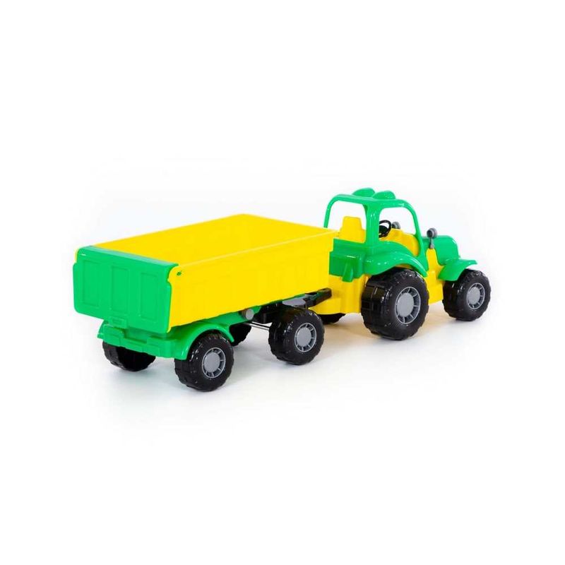 Jucarii, Copii si Bebe - Jucarii si jocuri - Vehicule si jucarii cu telecomanda - Masinute - Tractor cu remorca - Hardy, 44 x 13 x 14 cm, Polesie - Infinity.ro
