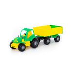 Jucarii, Copii si Bebe - Jucarii si jocuri - Vehicule si jucarii cu telecomanda - Masinute - Tractor cu remorca - Hardy, 44 x 13 x 14 cm, Polesie - Infinity.ro