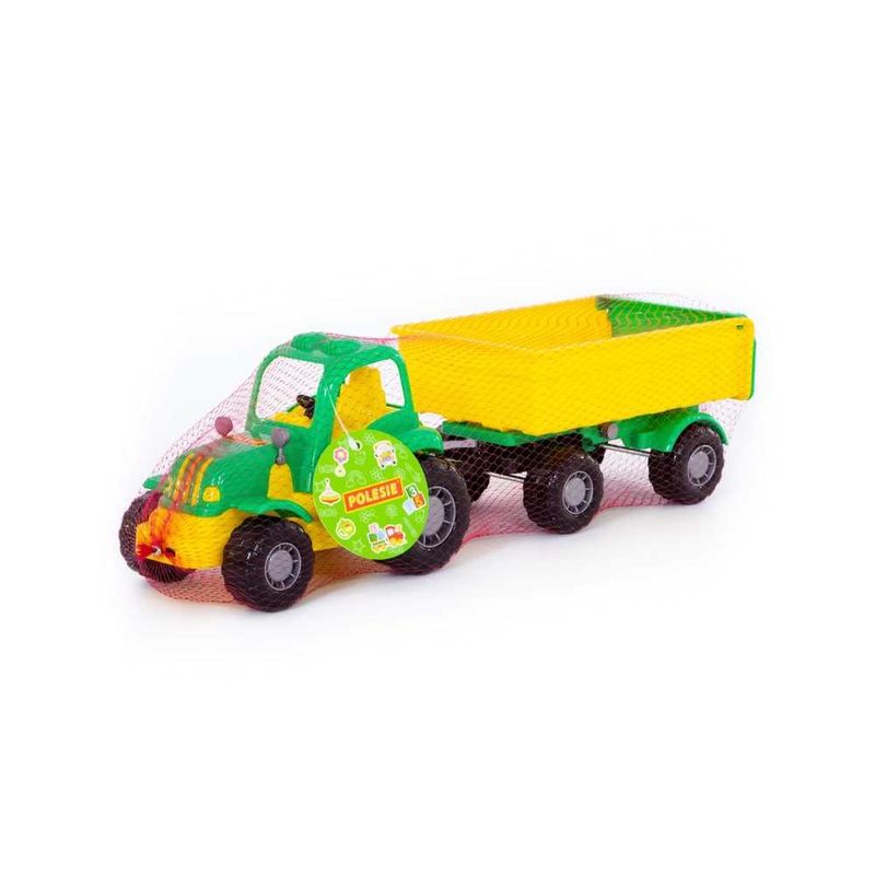 Jucarii, Copii si Bebe - Jucarii si jocuri - Vehicule si jucarii cu telecomanda - Masinute - Tractor cu remorca - Hardy, 44 x 13 x 14 cm, Polesie - Infinity.ro